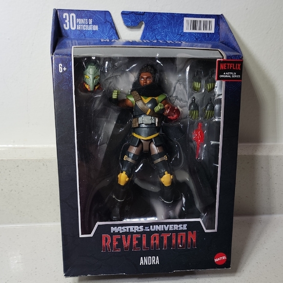 Mattel Masters of the Universe Andra Figure with Red and Yellow Accents - Picture 1 of 5